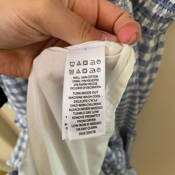 SHABBY CHIC BLUE GINGHAM EMBROIDERED LACE MAXI DRESS SHORT SLEEVE GRANDMA CORE - Picture 10 of 10